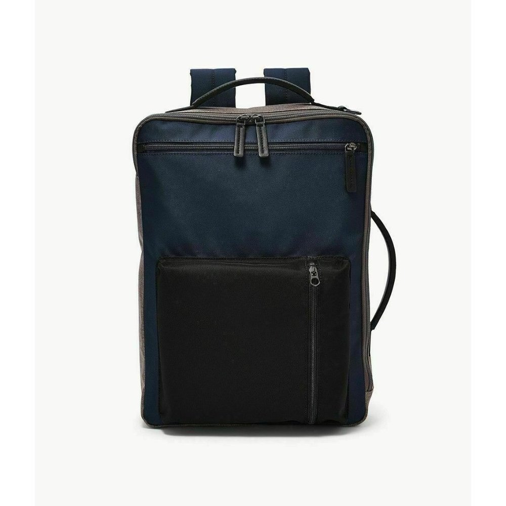 FOSSIL Buckner Convertible Backpack Navy Men Laptop Pocket Adjustable Strap NWT